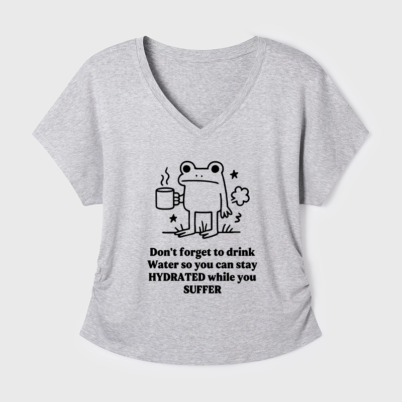 Tokyo-Tiger Frog Says Drink Water Modal Dolman Sleeve T-Shirt