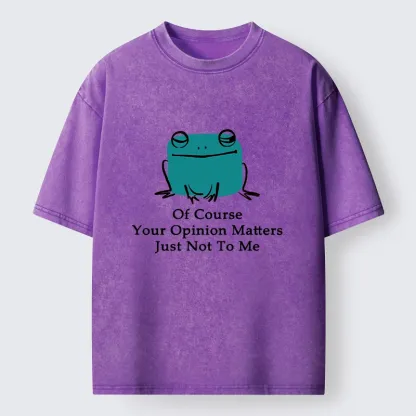 Tokyo-Tiger Cool Frog Unbothered By Others Opinions Washed T-Shirt