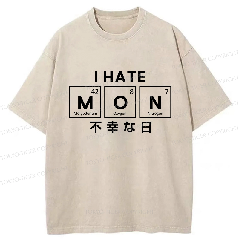 Tokyo-Tiger I Hate Monday Washed T-Shirt