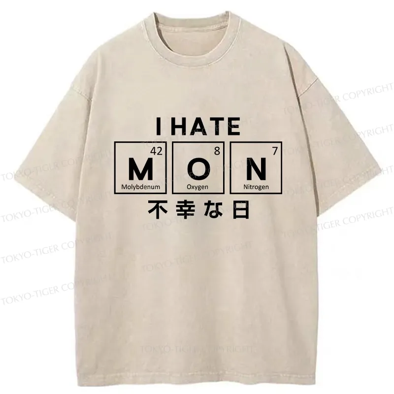 Tokyo-Tiger I Hate Monday Washed T-Shirt