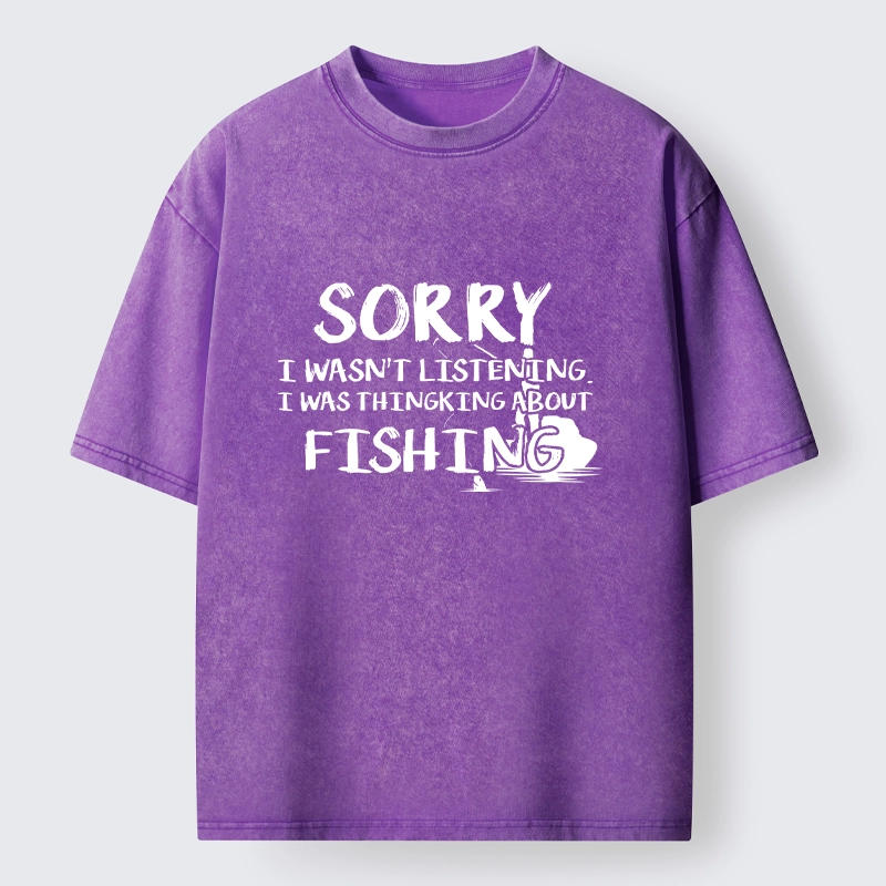 Tokyo-Tiger Funny Meme Fishing Obsessed Daydream Vibe Washed T-Shirt