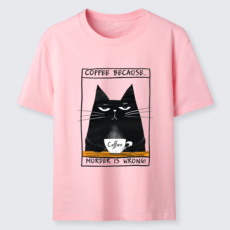 Tokyo-Tiger Moody Black Cat Coffee Need Vibe Classic T-Shirt