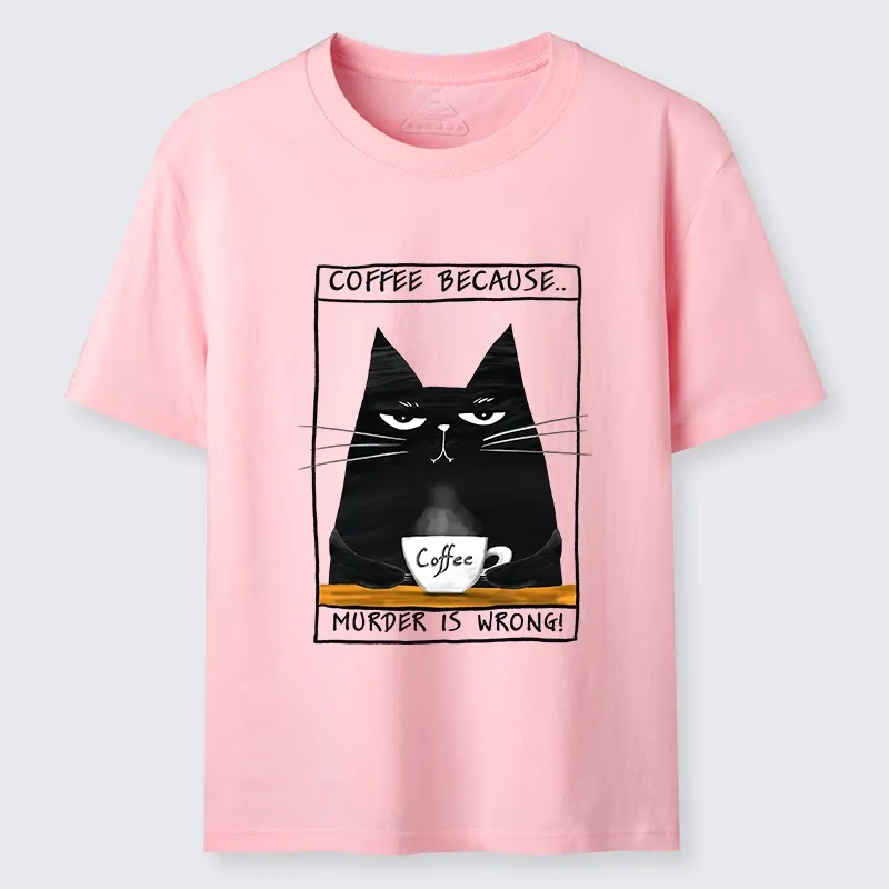 Tokyo-Tiger Moody Black Cat Coffee Need Vibe Classic T-Shirt