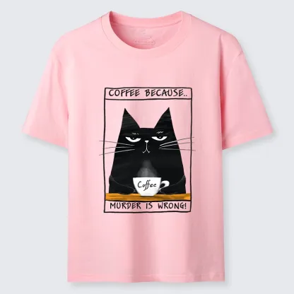 Tokyo-Tiger Moody Black Cat Coffee Need Vibe Classic T-Shirt