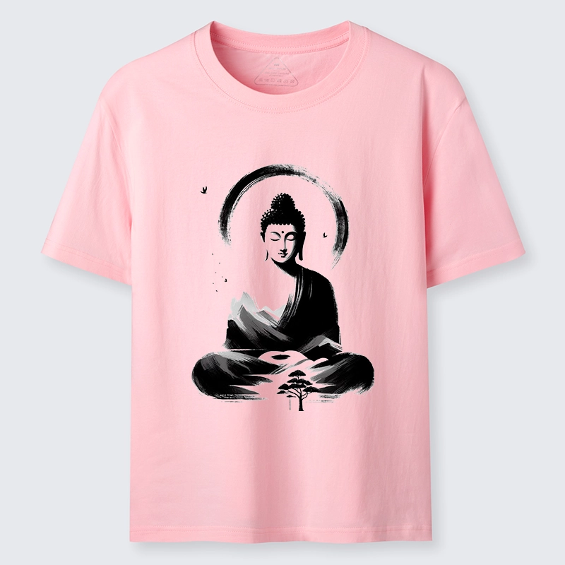 Tokyo-Tiger Serene Mountain Buddha Zen Art Classic T-Shirt