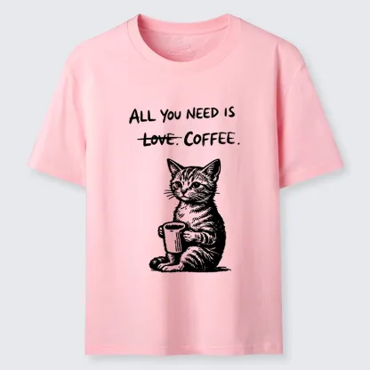 Tokyo-Tiger Cute Cat Coffee Daily Happy Vibe Classic T-Shirt
