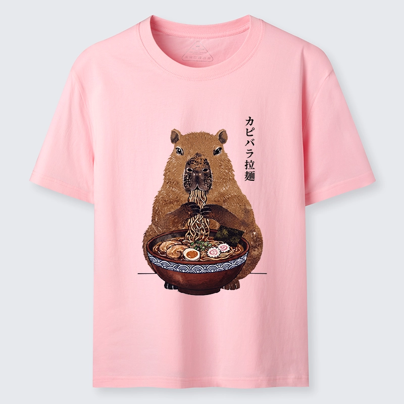 Tokyo-Tiger Japanese Retro Capybara Eating Ramen Classic T-Shirt