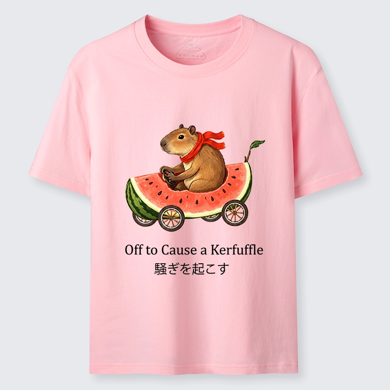 Tokyo-Tiger Capybara Drive Watermelon Car Classic T-Shirt