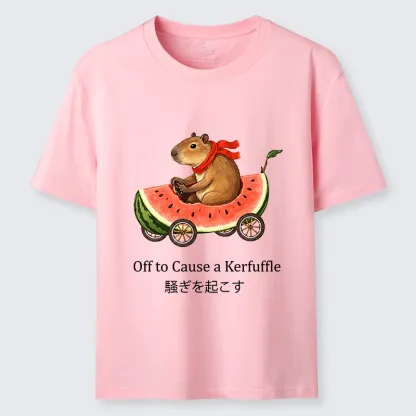 Tokyo-Tiger Capybara Drive Watermelon Car Classic T-Shirt