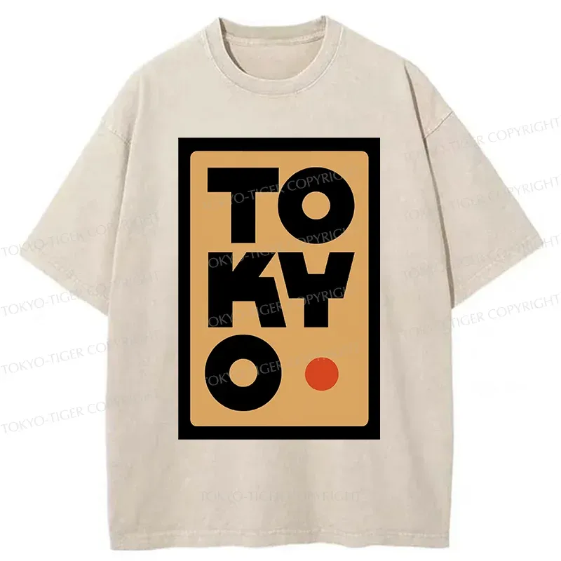 Tokyo-Tiger Heartbeat Rhythm Washed T-Shirt Sale