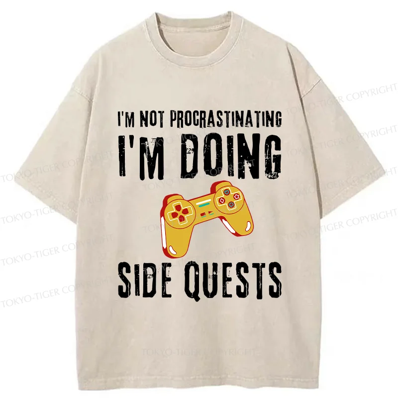 Tokyo-Tiger I'm Not Procrastinating Washed T-Shirt