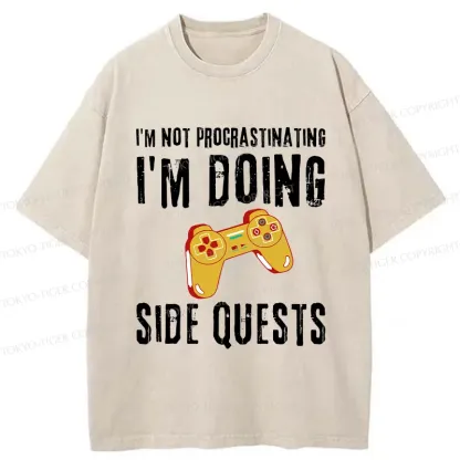 Tokyo-Tiger I'm Not Procrastinating Washed T-Shirt