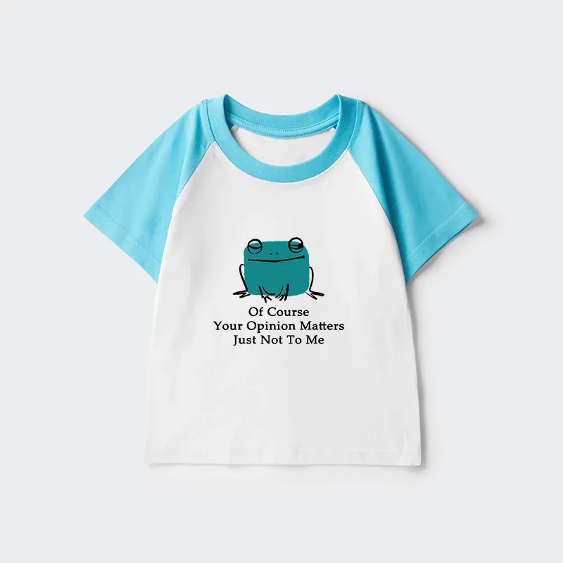 Tokyo-Tiger Cool Frog Unbothered By Others Opinions Kids Raglan T-shirt