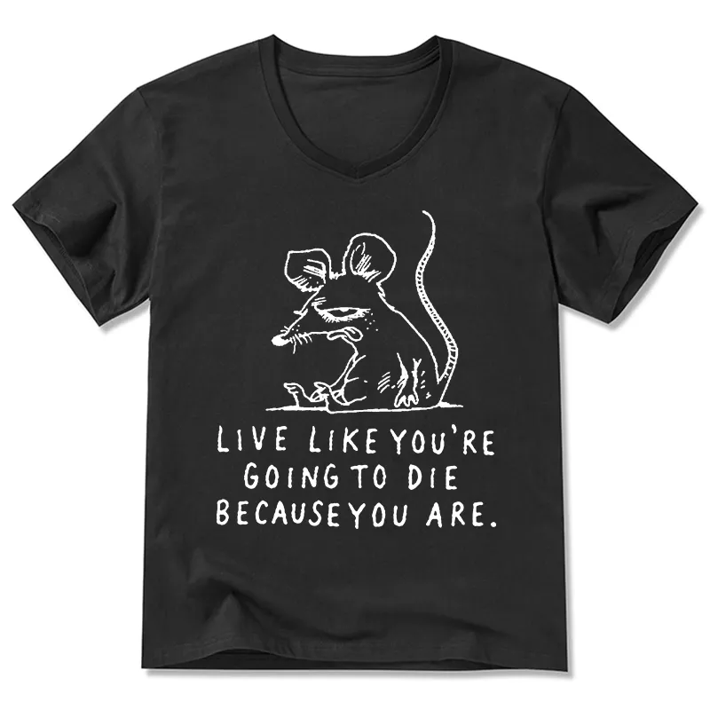 Tokyo-Tiger Funny Meme Sarcastic Rat Life Truth V-Neck Classic T-Shirt