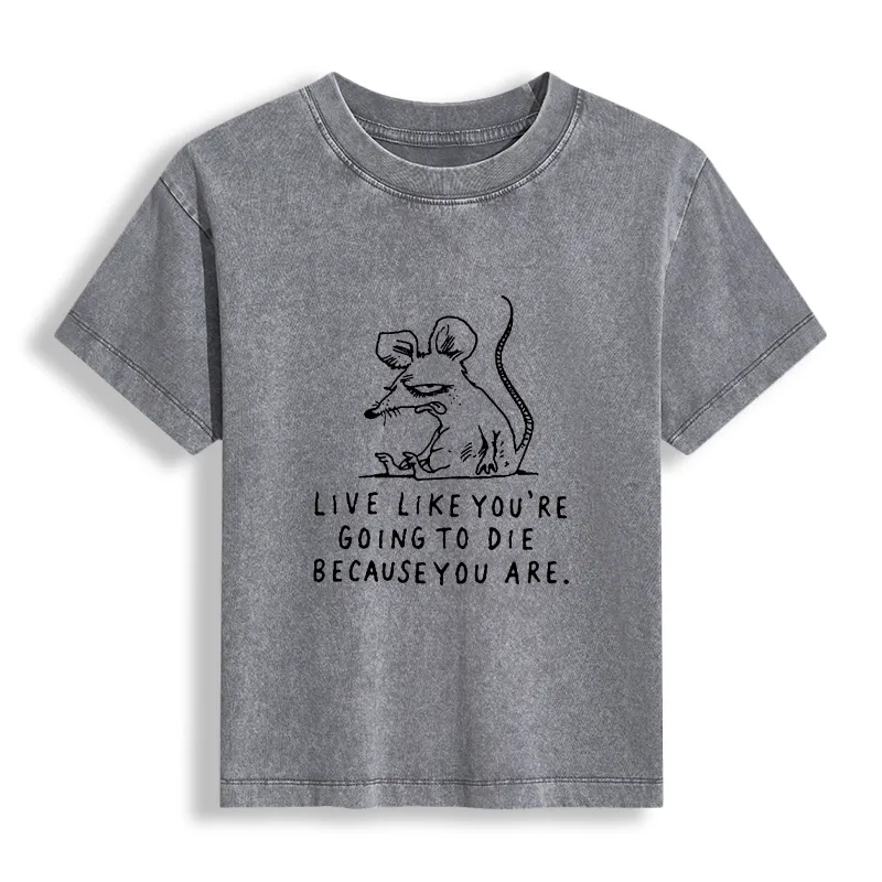 Tokyo-Tiger Funny Meme Sarcastic Rat Life Truth Women's Washed T-shirt