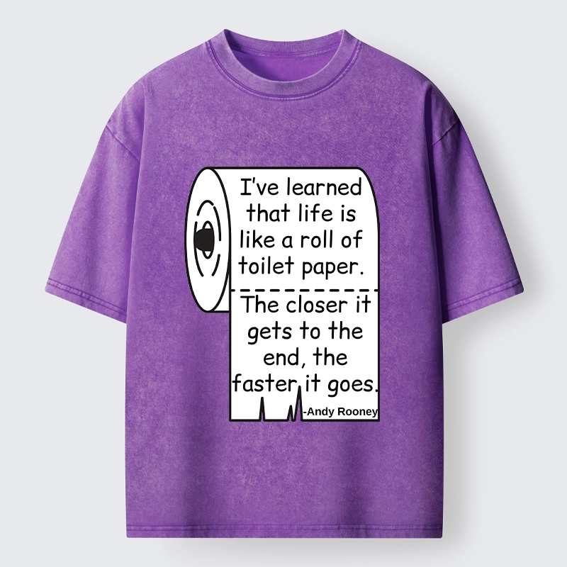 Tokyo-Tiger Life Toilet Paper Meme Washed T-Shirt