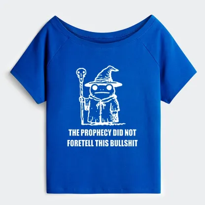 Tokyo-Tiger Funny Meme Wizard Frog Weird Prophecy Off Shoulder T-Shirt