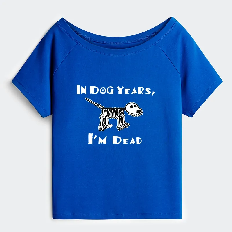 Tokyo-Tiger Funny Meme Old Dog Dead In Dog Years Vibe Off Shoulder T-Shirt