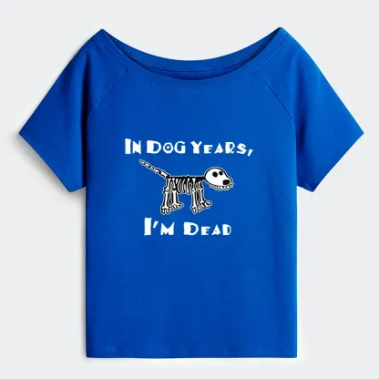 Tokyo-Tiger Funny Meme Old Dog Dead In Dog Years Vibe Off Shoulder T-Shirt