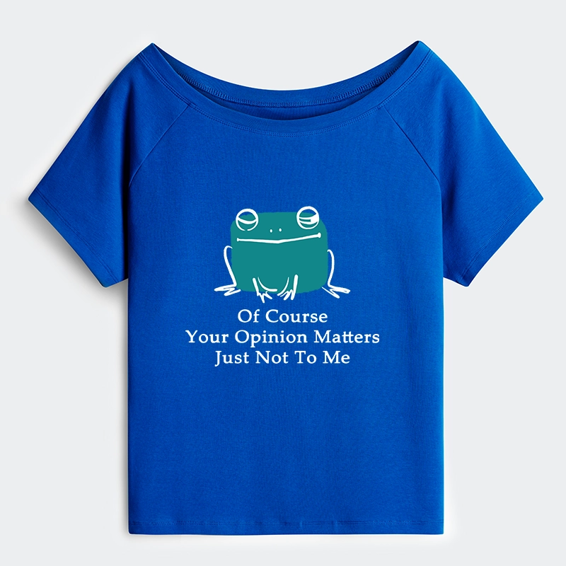 Tokyo-Tiger Cool Frog Unbothered By Others Opinions Off Shoulder T-Shirt