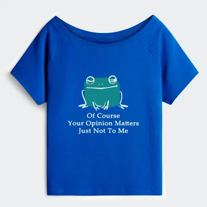 Tokyo-Tiger Cool Frog Unbothered By Others Opinions Off Shoulder T-Shirt