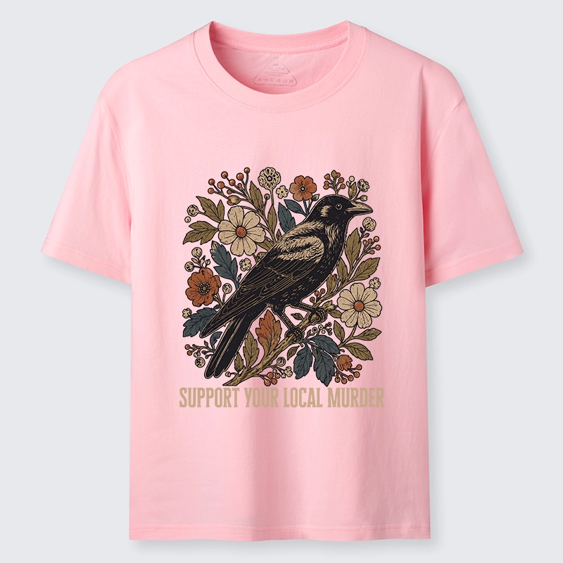Tokyo-Tiger Floral Crow Vintage Funny Meme Print Classic T-Shirt
