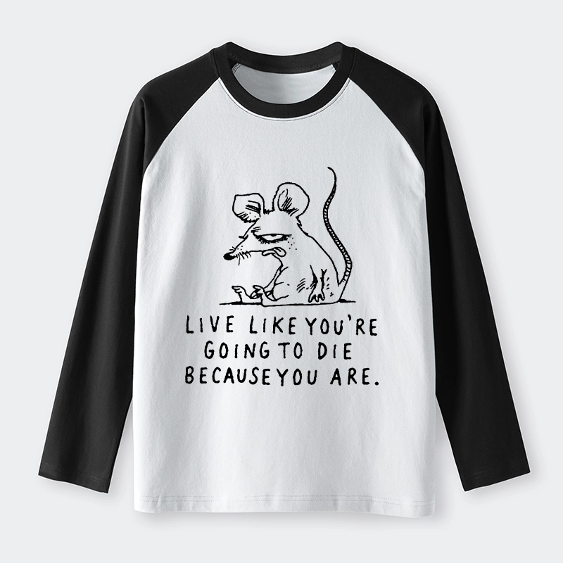 Tokyo-Tiger Funny Meme Sarcastic Rat Life Truth Raglan Long Sleeve T-shirt