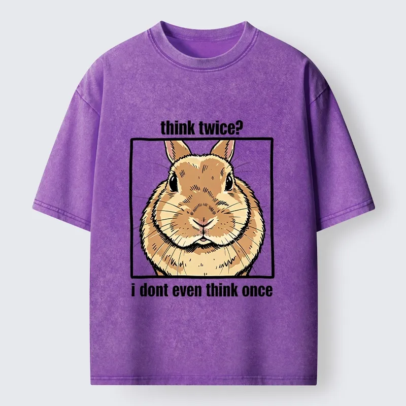 Tokyo-Tiger Funny Carefree Rabbit Meme Washed T-Shirt