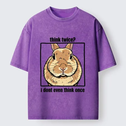 Tokyo-Tiger Funny Carefree Rabbit Meme Washed T-Shirt