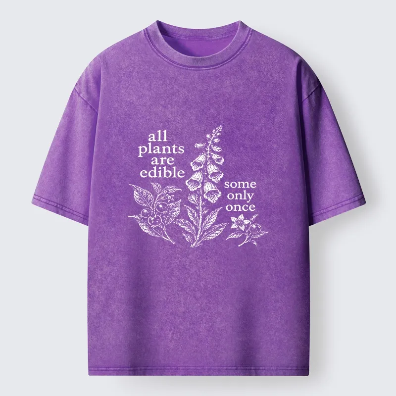 Tokyo-Tiger Funny Poison Plant Art Washed T-Shirt