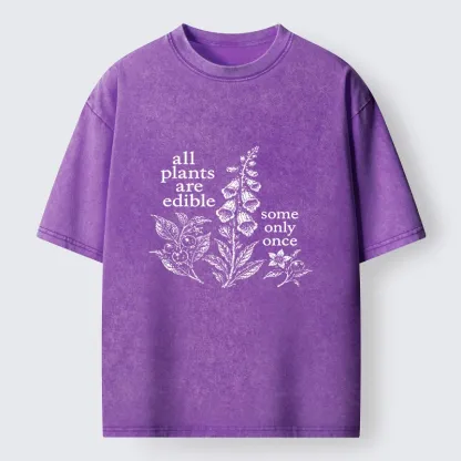 Tokyo-Tiger Funny Poison Plant Art Washed T-Shirt