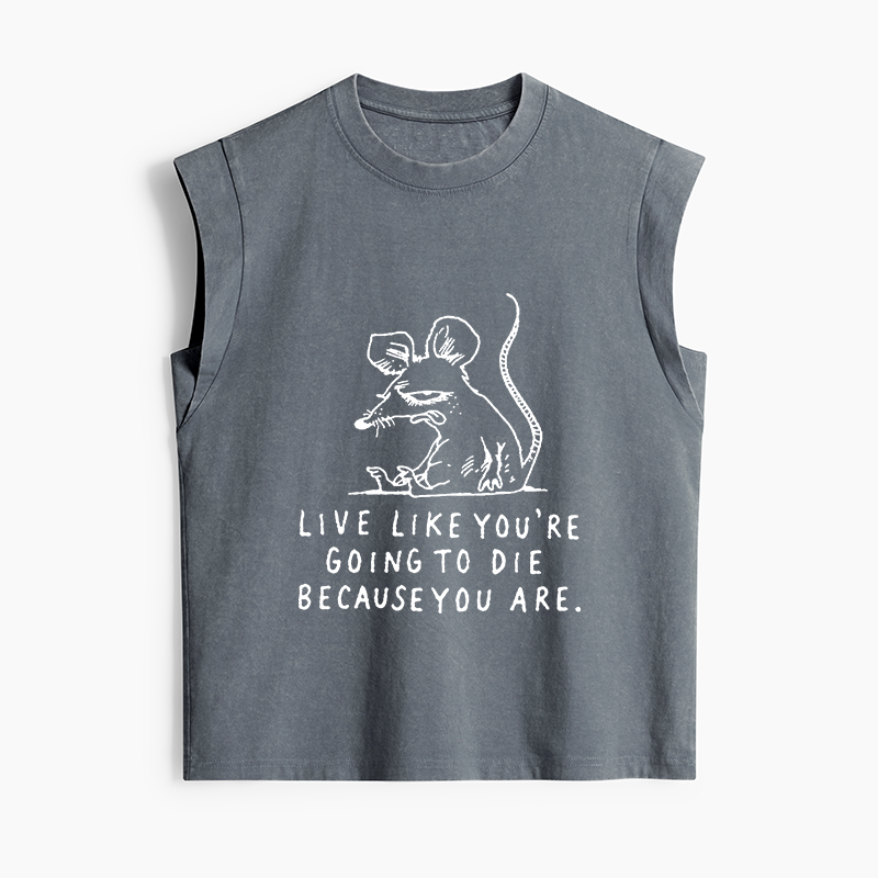 Tokyo-Tiger Funny Meme Sarcastic Rat Life Truth Women's Washed Tank Tops