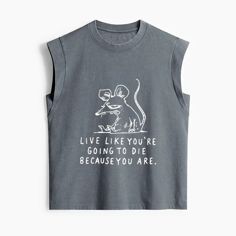 Tokyo-Tiger Funny Meme Sarcastic Rat Life Truth Women's Washed Tank Tops Sale