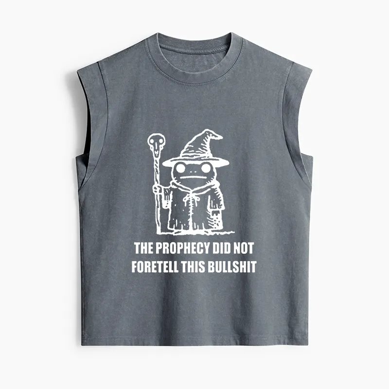 Tokyo-Tiger Funny Meme Wizard Frog Weird Prophecy Women's Washed Tank Tops Sale