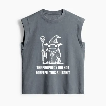 Tokyo-Tiger Funny Meme Wizard Frog Weird Prophecy Women's Washed Tank Tops