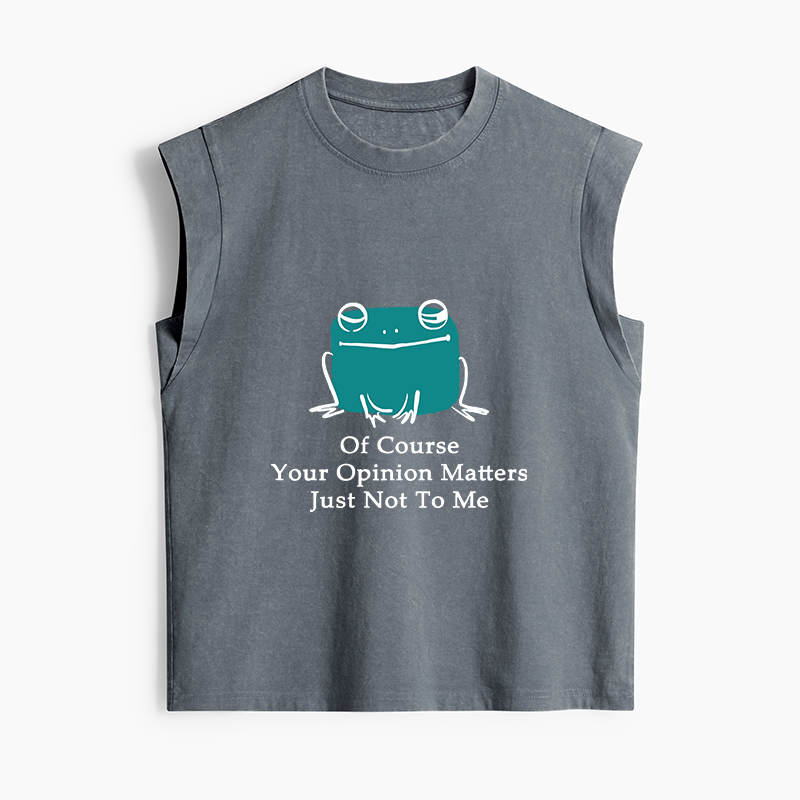 Tokyo-Tiger Cool Frog Unbothered By Others Opinions Women's Washed Tank Tops