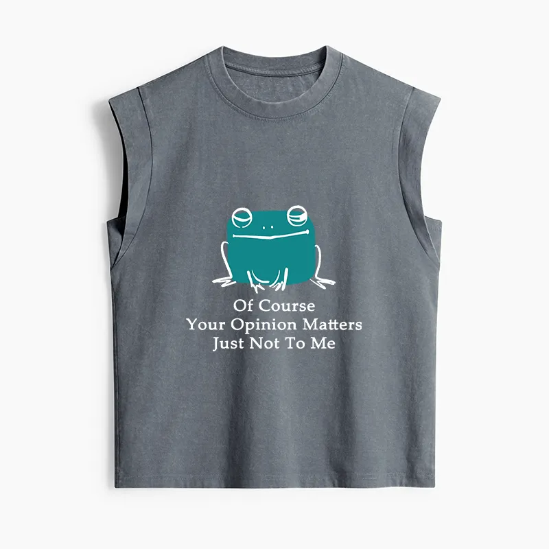Tokyo-Tiger Cool Frog Unbothered By Others Opinions Women's Washed Tank Tops