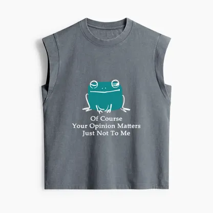 Tokyo-Tiger Cool Frog Unbothered By Others Opinions Women's Washed Tank Tops