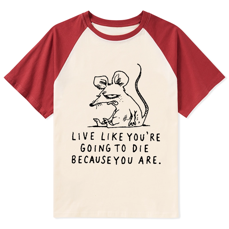 Tokyo-Tiger Funny Meme Sarcastic Rat Life Truth Raglan T-shirt