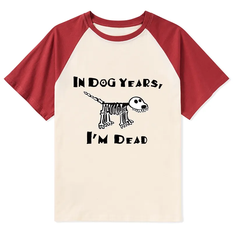 Tokyo-Tiger Funny Meme Old Dog Dead In Dog Years Vibe Raglan T-shirt
