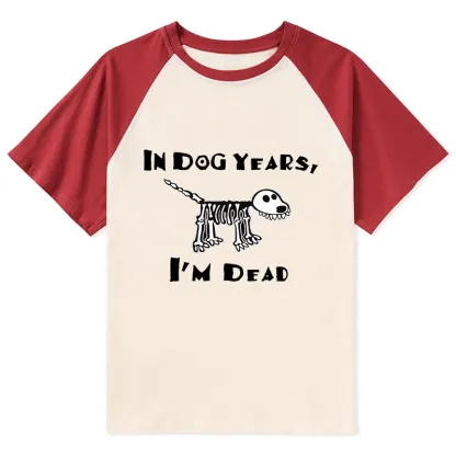 Tokyo-Tiger Funny Meme Old Dog Dead In Dog Years Vibe Raglan T-shirt