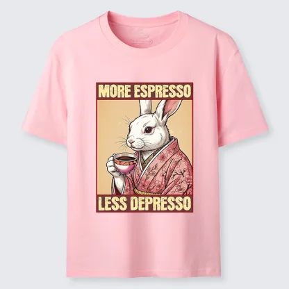 Tokyo-Tiger Happy Sakura Bunny Drinks Morning Espresso Classic T-Shirt