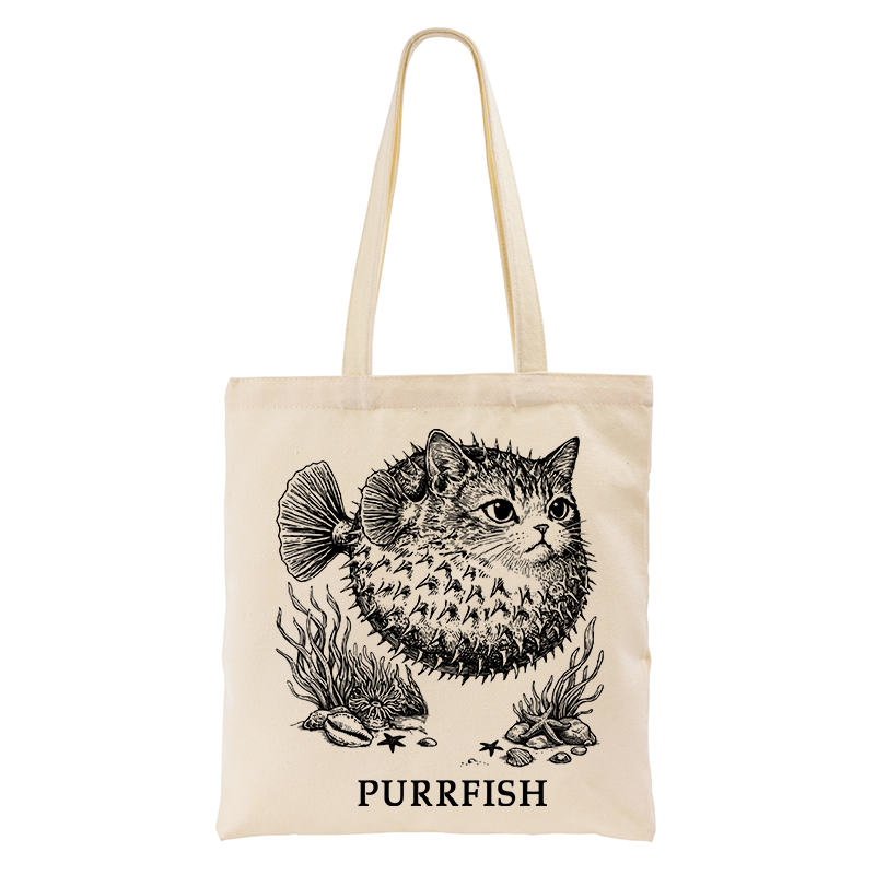 Tokyo-Tiger Spiky Puffer With Cute Cat Head Tote Bag