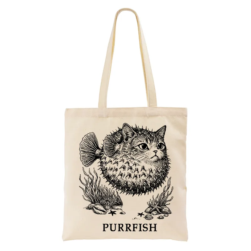 Tokyo-Tiger Spiky Puffer With Cute Cat Head Tote Bag