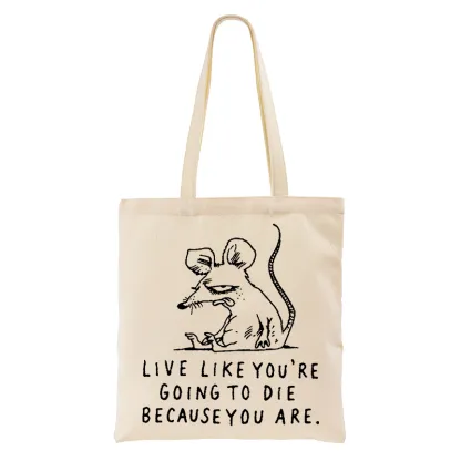 Tokyo-Tiger Funny Meme Sarcastic Rat Life Truth Tote Bag