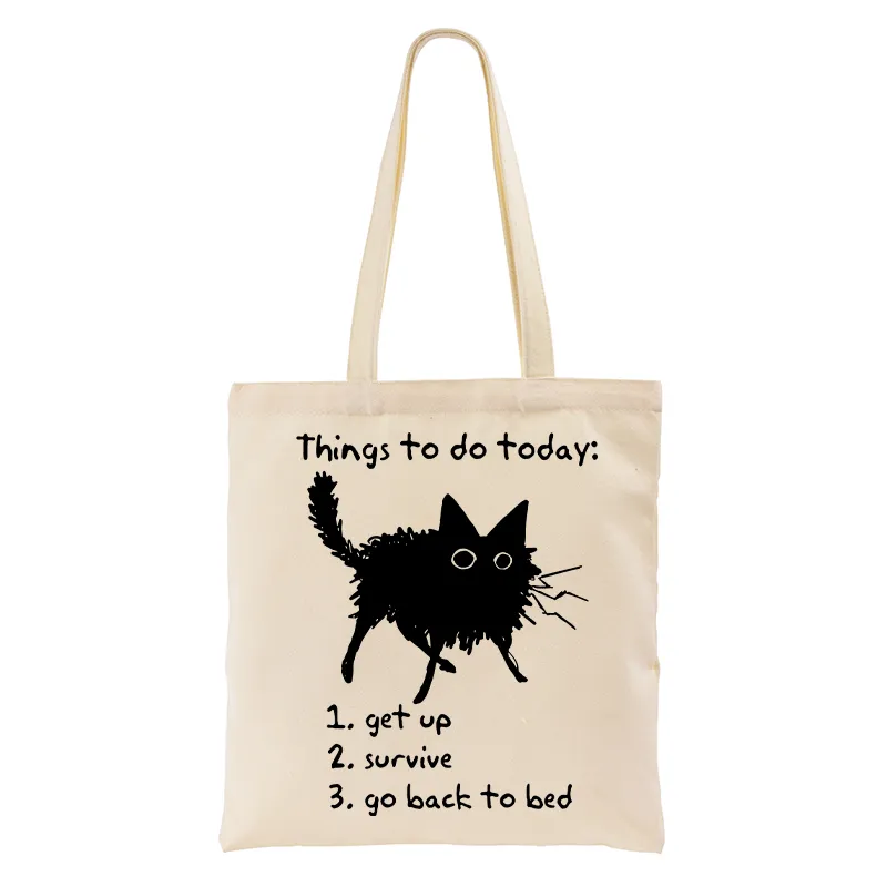 Tokyo-Tiger Lazy Cat Survive Day Funny Meme Tote Bag
