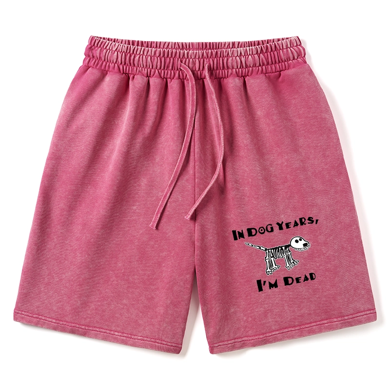Tokyo-Tiger Funny Meme Old Dog Dead In Dog Years Vibe Washed Shorts