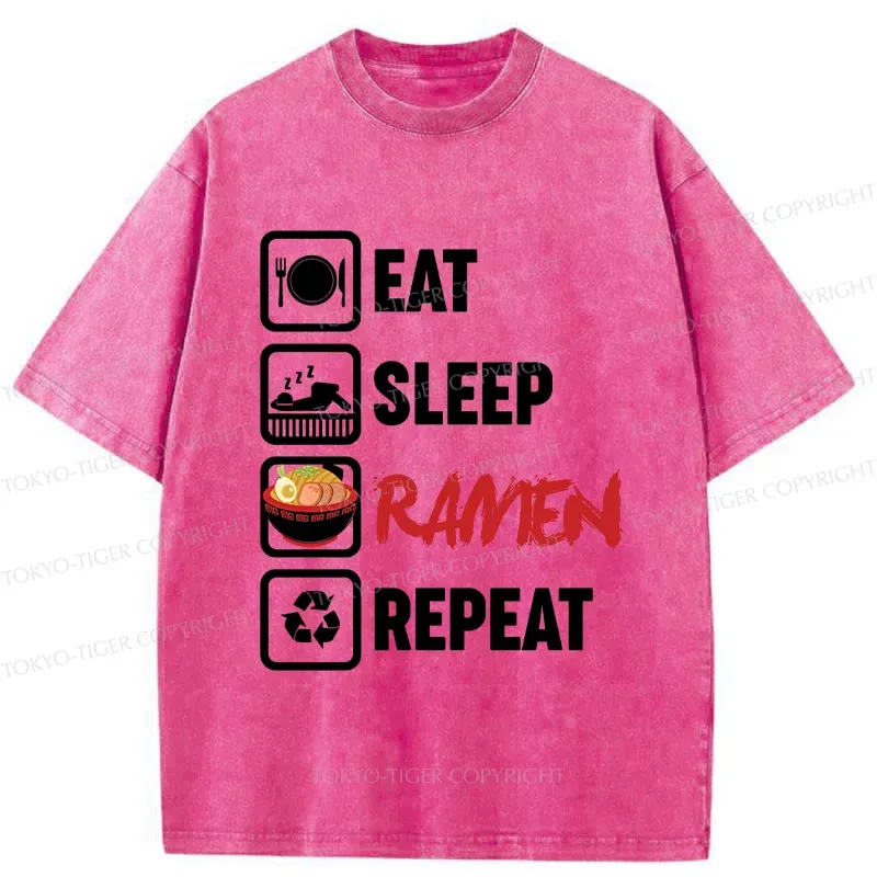 Tokyo-Tiger Daily List Washed T-Shirt