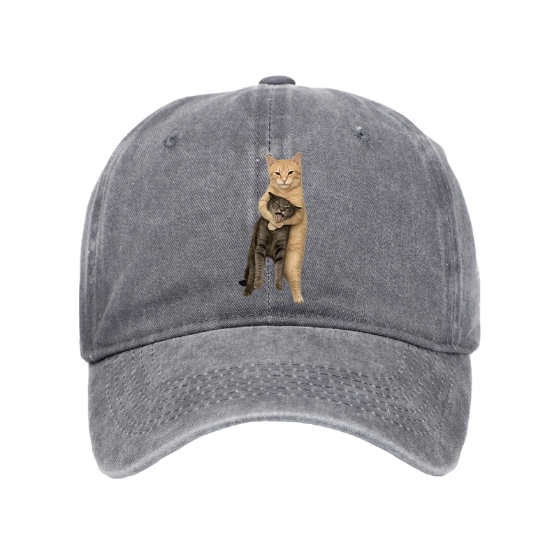 Tokyo-Tiger Orange Cat’s Tight Embrace Washed Cap