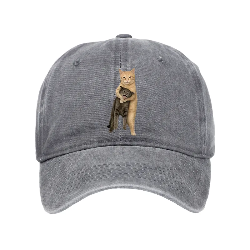 Tokyo-Tiger Orange Cat’s Tight Embrace Washed Cap Sale
